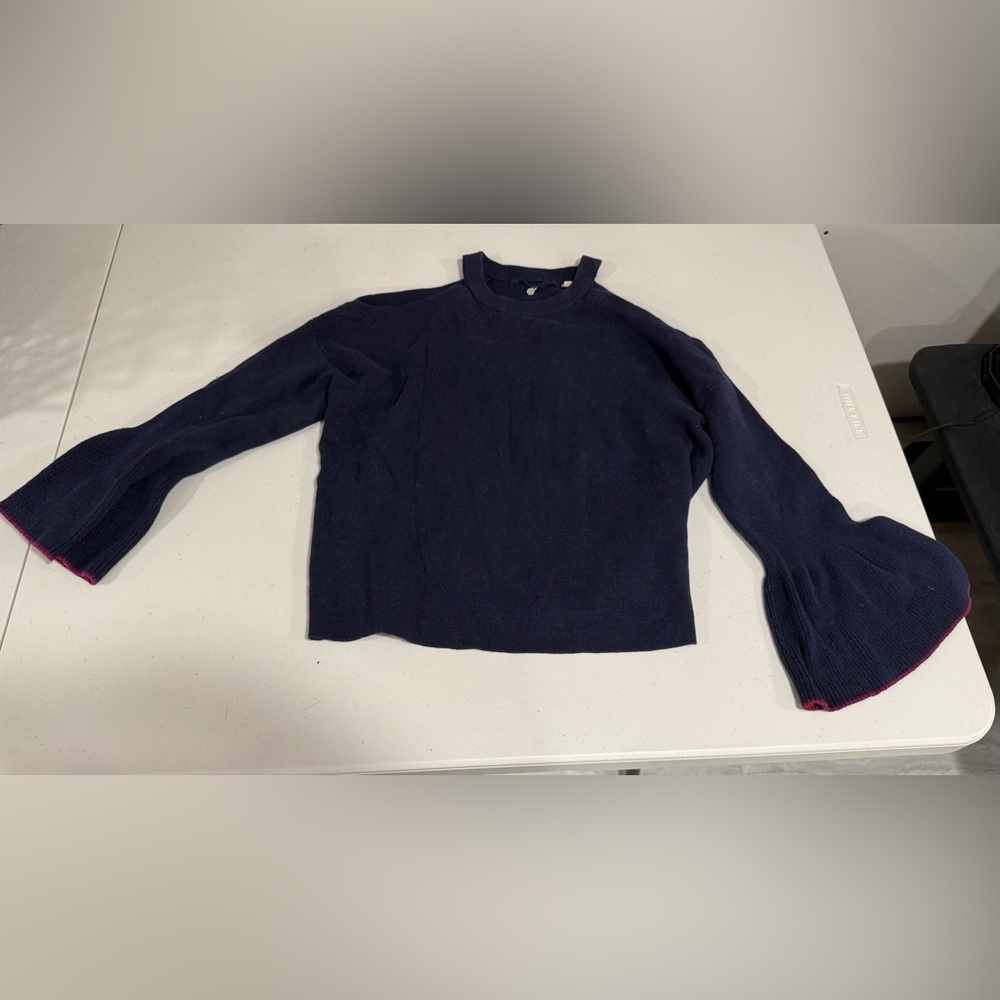 Navy Blue Long Sleeve Sweater